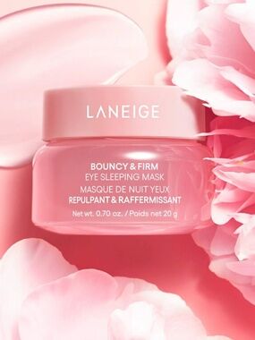 NWOT LANEIGE Bouncy & Firm Eye Brightening Sleeping Mask with Peony + Collagen
